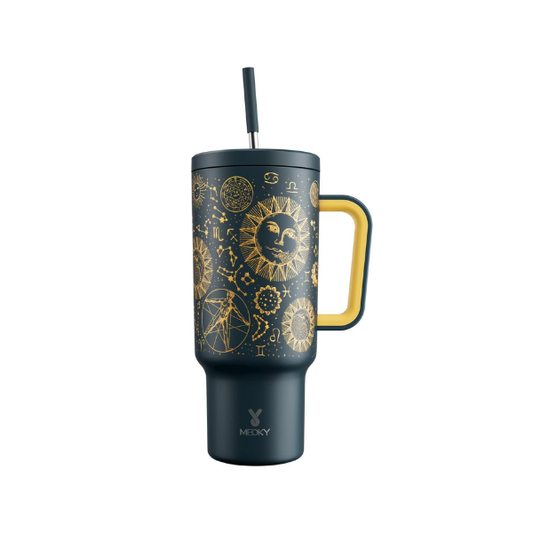 Garrafa Térmica MEOKY 40oz Mystic Gold – Feminina e Estampada
